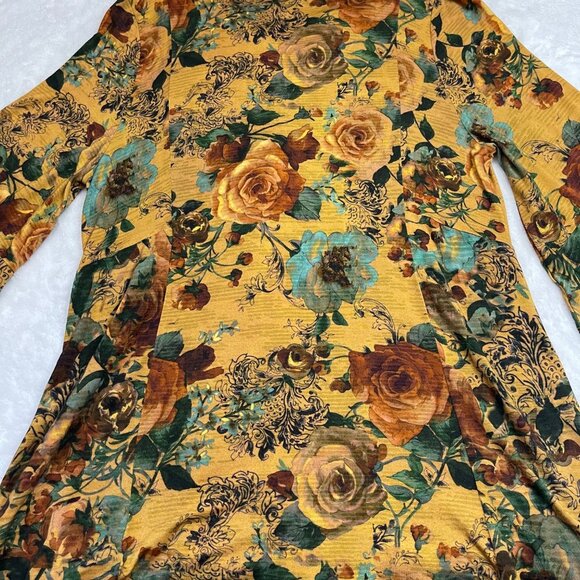 Soft Surroundings Miranda Mixte Tunic Top‎ Women's XL Viscose Embroidered Gold - Picture 11 of 11